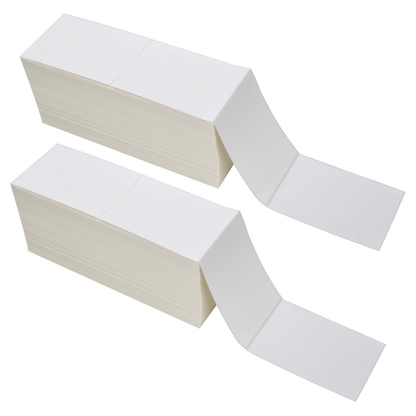 MilaMima 5,000 Pcs 4" x 6" Fanfold Thermal Shipping Labels | BPA-Free