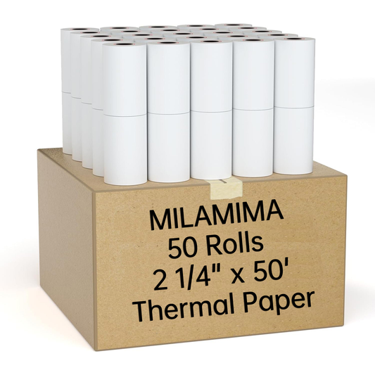 2 1/4" x 50' Thermal Receipt Paper, 50 Rolls per Case