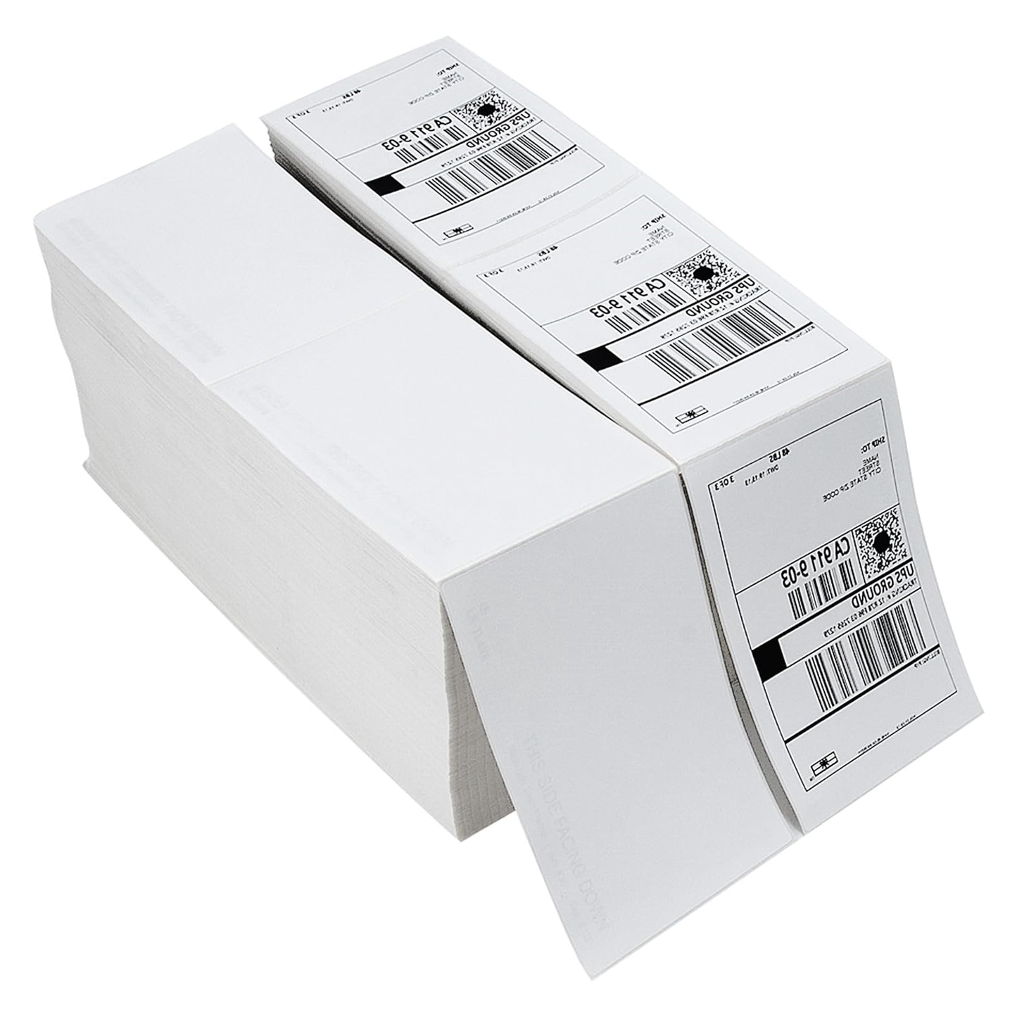 MilaMima 5,000 Pcs 4" x 6" Fanfold Thermal Shipping Labels | BPA-Free