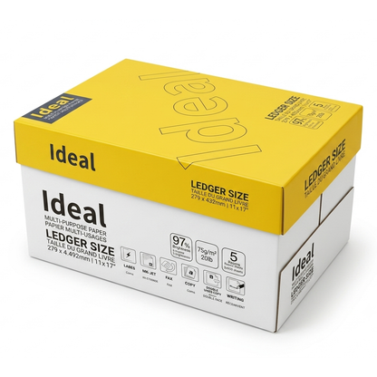 MilaMima 11x17 Ledger Tabloid Copy Paper 20lb 97 Bright 2500 Sheets 5 Reams
