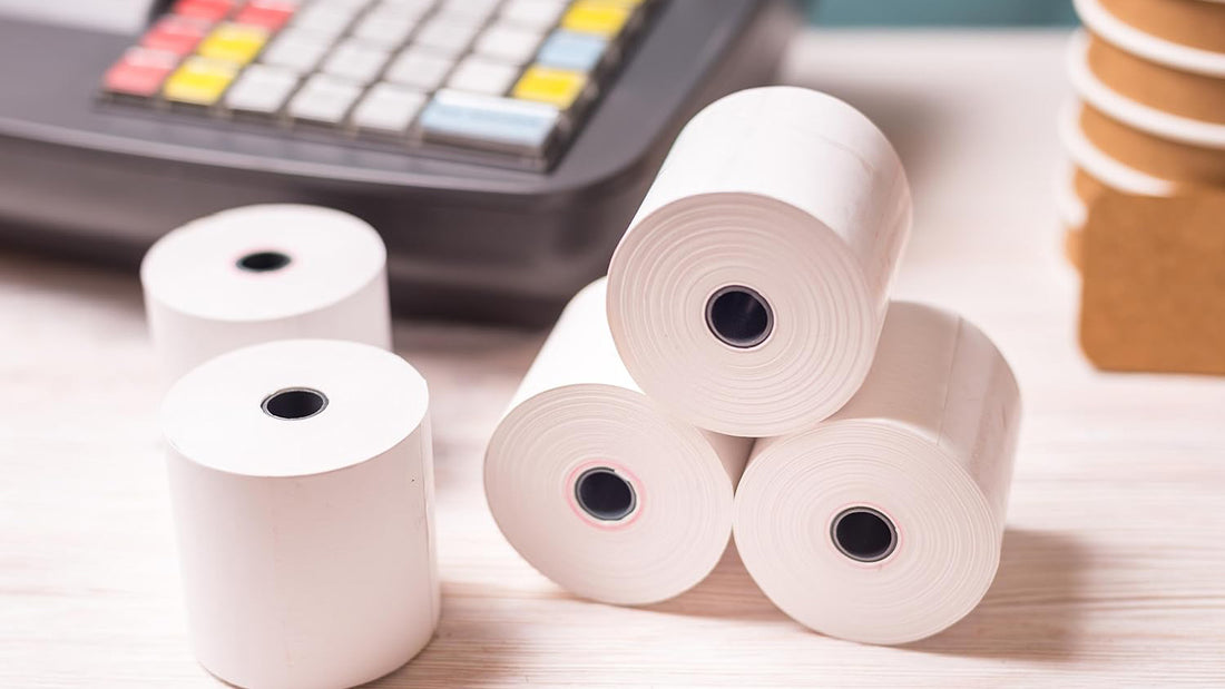 MilaMima 3 1/8 x 230' Thermal Paper Rolls for POS Receipt Printers, High Brightness and Clarity